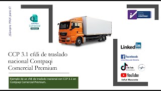 CCP 31 cfdi de traslado nacional en Contpaqi Comercial Premium [upl. by Nahij]