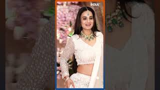 Amisha Patel stuns in white lehenga at Anant Radhikas Sangeet Ceremony shorts anantradhikasangeet [upl. by Dogs553]