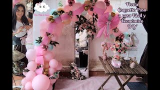 🌸Como Hacer Arco de Globos Para Fiesta Coquette🎀Fácil y Económico Paso a Paso DIY✨ [upl. by Mirabelle90]