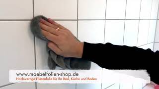 KlingerFoliende  Folienfliesen  Fliesen mit Folie bekleben  Fliesenfolie verkleben DIY [upl. by Aissatan]