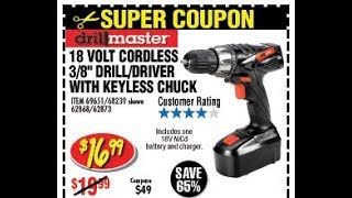 Drill master harbor freight drill review [upl. by Buyer]