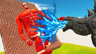 ZILLA BLOW MONSTERS INTO SPIKES DESCENT  Animal Revolt Battle Simulator [upl. by Anthe]