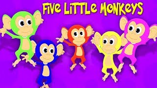 Cinque scimmiette  rime in italiano  Five Little Monkeys [upl. by Ttesil]