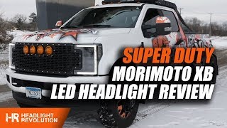 2017 Ford Super Duty Morimoto XB LED Headlight Review 527 BRIGHTER  Headlight Revolution [upl. by Luhem797]