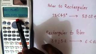 FX 991ES  Scientific Calculator Conversion of Rectangular to Polar amp Polar to Rectangular [upl. by Anneis]