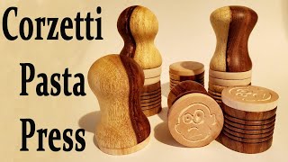 Woodturning  Corzetti Pasta CutterPress [upl. by Eimak306]