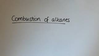 Combustion of alkanes [upl. by Leaj]