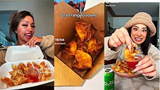 CRAB RANGOON TIKTOK MUKBANG COMPILATION 🦀🦀✨SATISFYING SOUNDS CRUNCHY SOUNDS ✨ [upl. by Merle]