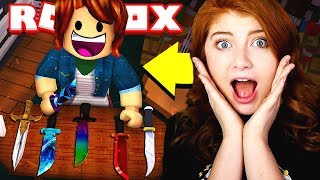 MY SISTER GOT FREE KNIVES Roblox Murder Mystery 2 [upl. by Nosrej]