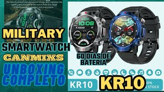 kr10 smartwatch canmixs estilo militar [upl. by Annabela]