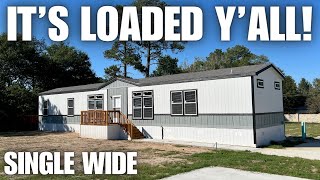 QUALITY BUILT amp SKILLFULLY DESIGNED single wide mobile home Prefab House Tour [upl. by Sashenka692]