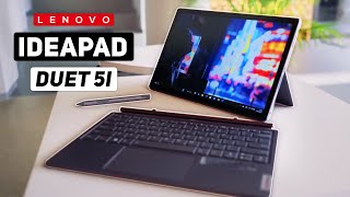 Lenovo Ideapad Duet 5i Review 2023  A Budget 500 Laptop 2in1 Tablet [upl. by Stronski]