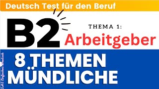 Mündliche Prüfung B2  Arbeitgeber  Deutsch Test für den Beruf  beruflich  TELC Beruf DTB B2 [upl. by Anatsirhc]