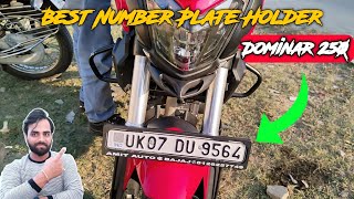 Dominar 250 Front Fender Number Plate Holder  New Dominar 250 Number Plate Holder  AtVlogs [upl. by Kenwood]