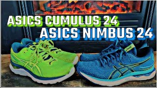 ASICS NIMBUS 24 vs ASICS CUMULUS 24 [upl. by Ittocs]