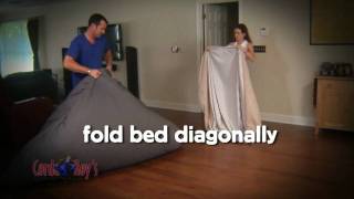 CordaRoys King Size Bean Bag Bed Video [upl. by Enidlarej]