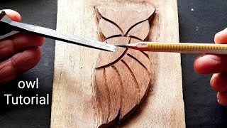 Owl carving tutorial wood art [upl. by Peterman]