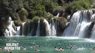 Holiday Reporter berichten mit viel quotSchweißeinsatzquot von den Krka Wasserfällen [upl. by Vidovic832]