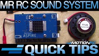 MrRCSound ASPIRE Sound System  Quick Tip  Motion RC [upl. by Congdon]