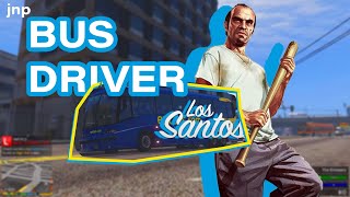 Working as a bus driver in Los Santos 🚌🚎 gtav  Steering Wheel Gameplay [upl. by Kaasi]