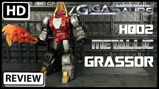 Gigapower Gigasaurs HQ02 Metallic Grassor Transformers Masterpiece Dinobot Slag [upl. by Marcela]