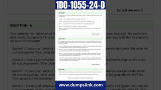 1D0105524D Exam Questions and Answers  Oracle Financials Cloud Payables 2024 Implementation [upl. by Eula794]