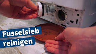 Flusensieb reinigen – Waschmaschine Fusselsieb richtig säubern – Tutorial Anleitung [upl. by Annairt]