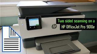 Duplex scanning on a HP OfficeJet Pro 9010e allinone printer [upl. by Nylrac]