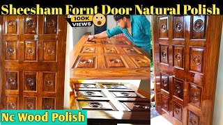 Sheesham Fornt Door Natural Polish  How To Polish Wooden Door  Wood polish [upl. by Bergeman]