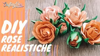 Tutorial Come Fare Rose In Gomma Eva o Crepla  CRAFTING DIES [upl. by Anzovin]