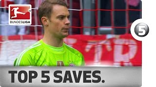 Top 5 Saves  Neuer Weidenfeller and More with Incredible Stops [upl. by Debby74]