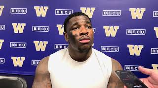 Husky Football 2024 Spring Game interview with Jonah Coleman [upl. by Hoseia]