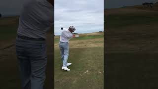 Charley Hoffman 8th tee No 1 course Gullane Golf Club Scottish Open 2018 [upl. by Jaenicke]