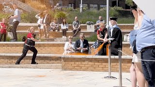 Two arrested after climate protest at Exeter University Graduation Day [upl. by Namilus]