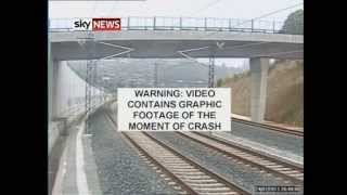 Spain Train Crash Moment Of Impact [upl. by Janenna555]