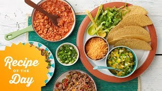 Recipe of the Day Rachaels MakeYourOwn Tacos Bar  Food Network [upl. by Enehs325]