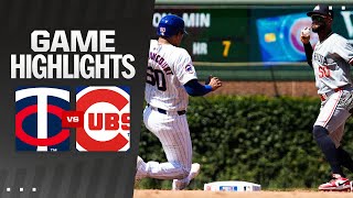 Twins vs Cubs Game Highlights 8724  MLB Highlights [upl. by Aleuqahs]