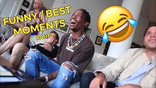 TRAVIS SCOTT FUNNY MOMENTS PART 1 [upl. by Arok]