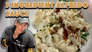 ALFREDO SAUCE WITH ONLY THREE INGREDIENTS  The College Cooking Show [upl. by Powe]