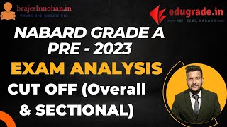 NABARD Grade A 2023 Exam Analysis  Cut off  Sectional Cut off  General  Finance  ComputerIT [upl. by Erin]