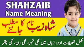 Shahzaib Name Meaning In Urdu  Shahzaib Naam Ka Matlab شازیب نام کے معنی [upl. by Nybbor764]