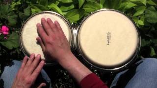 How to play a funky drumset groove on bongosa lesson for beginners [upl. by Krissy779]