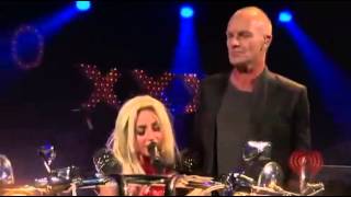 Lady Gaga ft Sting  Stand By Me Live At iHeartRadio 2011 [upl. by Zorah110]