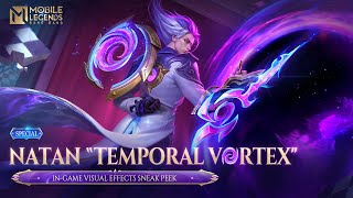 New Skin  Natan quotTemporal Vortexquot  Mobile Legends Bang Bang [upl. by Luht]