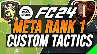 FC 24  Best META RANK 1 Custom Tactics amp Instrucitons Full Tactics amp Formations [upl. by Ylrak708]