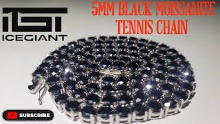 5mm Black Moissanite Tennis Chain by theigtofficial01 [upl. by Arodnahs]