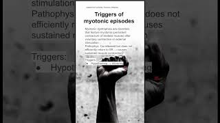 Triggers of myotonic episodes [upl. by Sotos]