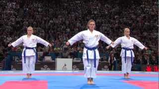 22 Bronze Female Team Kata Venezuela vs France WKF World Karate Championships 2012 [upl. by Evatsug]