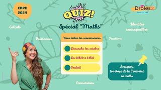 CRPE  GRAND QUIZ DE MATHS [upl. by Amado]