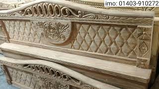 নতুন খাটের ডিজাইন। ফোম কাটিং খাট। wooden bed design and price  কম বাজেটে খাট [upl. by Eelrahc]